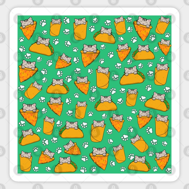 Cute cat pattern Sticker by Purrfect